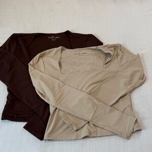 Pink Rose Silky Knit Top in Cream